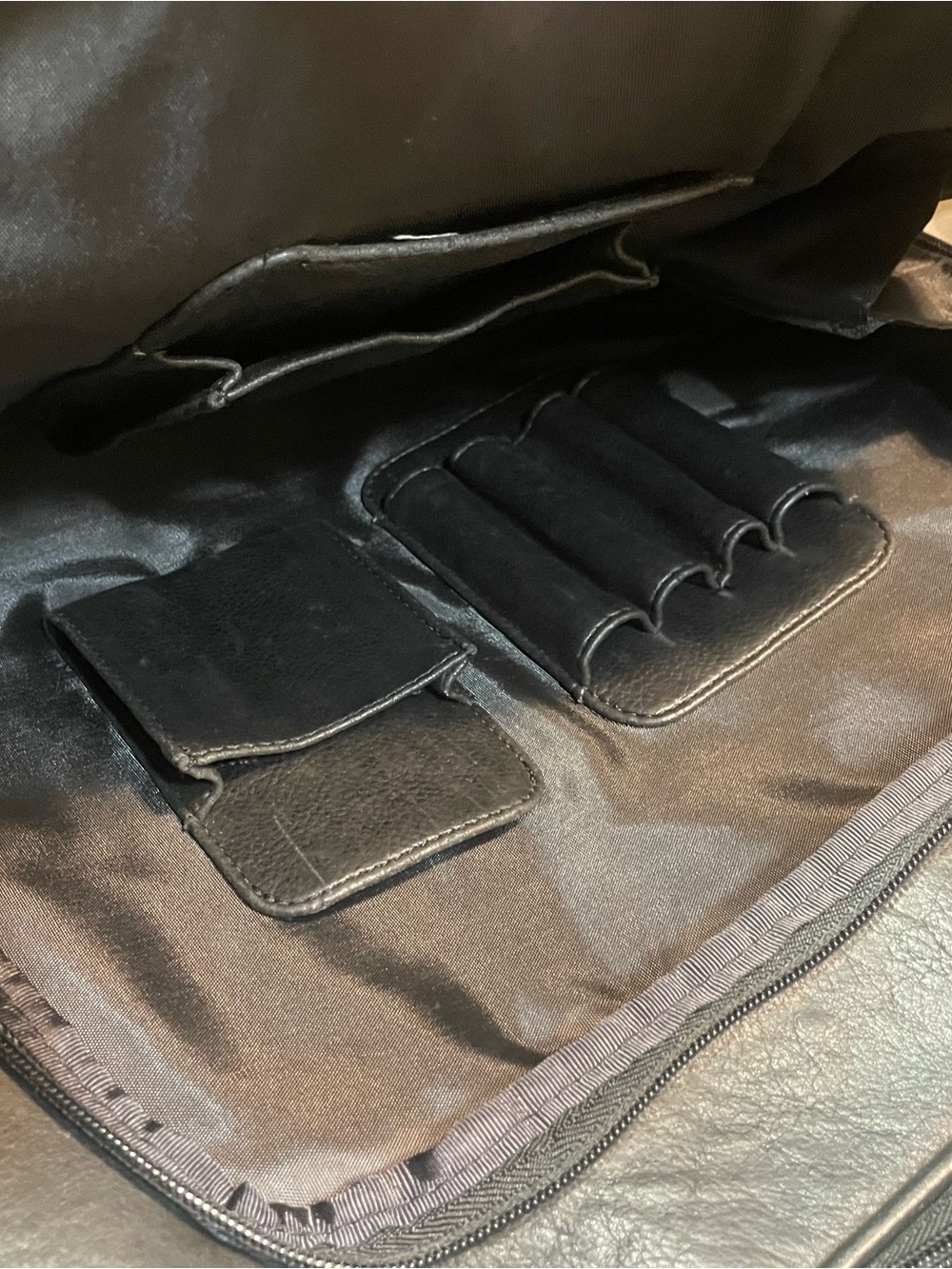 Cadillac Genuine Leather Rolling Suitcase Luggage Executive Briefcase - Picture 5 of 16